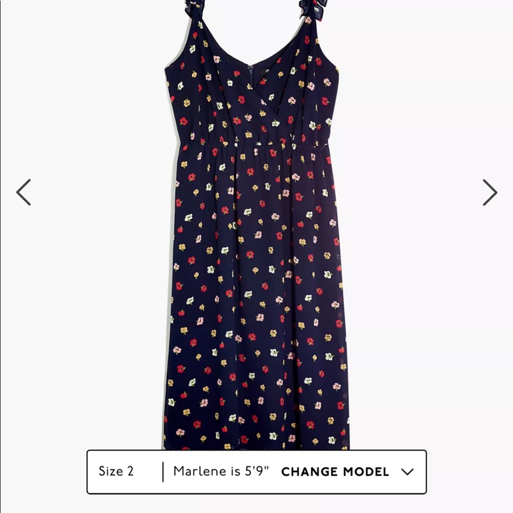 NWT Madewell Ruffle-Strap Wrap Dress in Confetti Floral